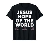 Jesús Esperanza del Mundo Escritura Cristiana Religión Bautismo Camiseta