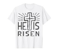 Jesús está Vivo Ha resucitado Cristo Rosa de la Pascua Muerta Camiseta