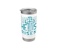 Jesús está vivo Ha resucitado Cristo Rosa de la Pascua muerta Vaso térmico de acero inoxidable de doble pared