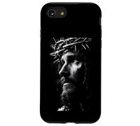 Jesus Face Crown of Thorns God Bible Christian Easter Carcasa para iPhone SE (2020) / 7/8