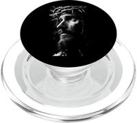 Jesus Face Crown of Thorns God Bible Christian Easter PopSockets PopGrip para MagSafe