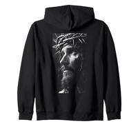 Jesus Face Crown of Thorns God Bible Christian Easter Sudadera con Capucha
