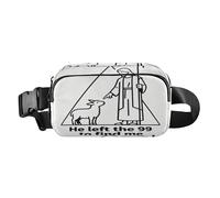 Jesus Faith He Left The 99 To Find Me - Cangurera para mujer de negocios, pequeña con correa ajustable para viajes, gimnasio, trabajo, cintura para mujer