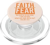 Jesus Faith Over Fear Orange Psalm 118:6 Christian Scripture PopSockets PopGrip para MagSafe