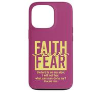 Jesus Faith Over Fear Yellow Psalm 118:6 Christian Scripture Carcasa para iPhone 13 Pro