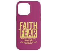 Jesus Faith Over Fear Yellow Psalm 118:6 Christian Scripture Carcasa para iPhone 14 Pro MAX