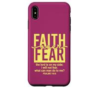 Jesus Faith Over Fear Yellow Psalm 118:6 Christian Scripture Carcasa para iPhone XS MAX