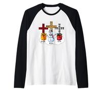 Jesús Feliz Navidad Natividad Los Cristianos aman a Cristo Camiseta Manga Raglan