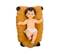 Jesus Figurine - Little Jesus Figure | Christmas Nativity Scene | Christmas Christian Figurines Decor | in Cradle Religious Statue for Holiday Indoor Party Desktop Bookshelf Mantel Entryway TV Ca