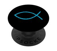 Jesus Fish Ichthys Font Cristianismo Cristiano PopSockets PopGrip Adhesivo
