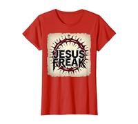 Jesús Freak Corona de Espinas Fe Cristiana, Jesús Camiseta, Mujer, Rojo, XXL