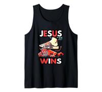 Jesús gana 1 Corintios 15 55 Zacarías 14 4 Camiseta sin Mangas