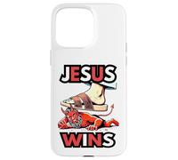Jesús gana 1 Corintios 15 55 Zacarías 14 4 Carcasa para iPhone 15 Pro Max