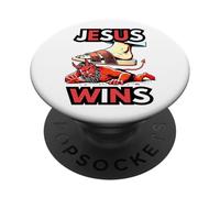 Jesús gana 1 Corintios 15 55 Zacarías 14 4 PopSockets PopGrip Adhesivo