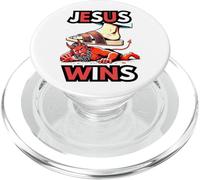 Jesús gana 1 Corintios 15 55 Zacarías 14 4 PopSockets PopGrip para MagSafe