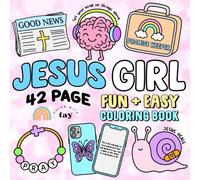 Jesus Girl: 42 Page Bold And Easy Coloring Book For Adults, Featuring Uplifting Girly Christian Designs, Bible Coloring Book For Teens, Coloring Books For Adults Relaxation, Kids Coloring Books