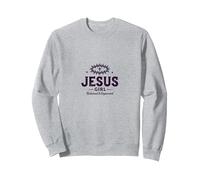 Jesus Girl: Cristianos redimidos y empoderados para la fe de Las Mujeres Sudadera, Unisex para Adultos, Gris Jaspeado, L