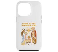 Jesus Glory to The Newborn King, Estilo Retro, para Hombre Carcasa para iPhone 13 Pro