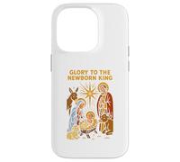Jesus Glory to The Newborn King, Estilo Retro, para Hombre Carcasa para iPhone 14 Pro