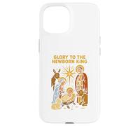 Jesus Glory to The Newborn King, Estilo Retro, para Hombre Carcasa para iPhone 15