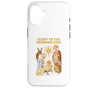 Jesus Glory to The Newborn King, Estilo Retro, para Hombre Carcasa para iPhone 16