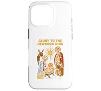 Jesus Glory to The Newborn King, Estilo Retro, para Hombre Carcasa para iPhone 16 Pro