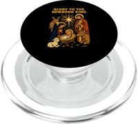 Jesus Glory to The Newborn King, Estilo Retro, para Hombre PopSockets PopGrip para MagSafe