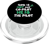 Jesus God is The Pilot Aviation Christian Faith PopSockets PopGrip para MagSafe