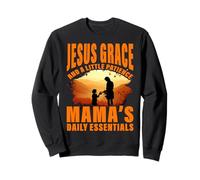 Jesus Grace y un poco de paciencia esenciales diarios de mamá Sudadera