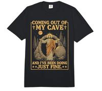 Jesús Gracioso Saliendo de mi Cueva Humor Cristiano Comfort Colors Adult Heavyweight T-Shirt