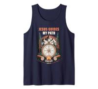 Jesus Guides My Path - Psalm 32:8 Christian Faith Camping Camiseta sin Mangas