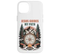 Jesus Guides My Path - Psalm 32:8 Christian Faith Camping Carcasa para iPhone 14 Plus