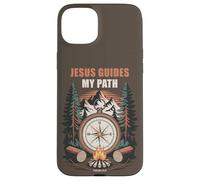 Jesus Guides My Path - Psalm 32:8 Christian Faith Camping Carcasa para iPhone 15 Plus