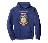 Jesus Guides My Path - Psalm 32:8 Christian Faith Camping Sudadera con Capucha