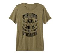 Jesus Gym Culturista Cristiano El Señor Es Mi Fuerza Camiseta Premium