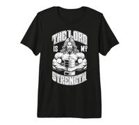 Jesus Gym Culturista Cristiano El Señor Es Mi Fuerza Camiseta Premium
