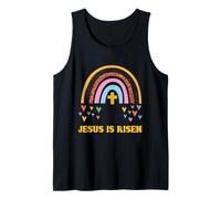 Jesús ha resucitado, Boho Rainbow, Pascua Cristiana, Cristo, Cruz Camiseta sin Mangas