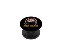 Jesús ha resucitado, Boho Rainbow, Pascua Cristiana, Cristo, Cruz PopSockets PopGrip Adhesivo