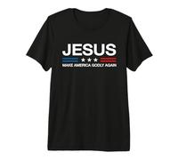 Jesús Hace a Estados Unidos piadoso Otra Vez Cristiano Patriota Dios fe Camiseta Premium