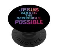 Jesús Hace Posible lo Imposible - Cita inspiradora PopSockets PopGrip Adhesivo