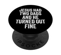 Jesus Had Two Dads Trans Visibility Day Easter Christmas PopSockets PopGrip Adhesivo