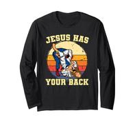 Jesús Has Your Back BJJ Jiu Jitsu brasileño Manga Larga