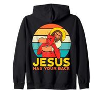 Jesus Has Your Back Jiu Jitsu Chokehold Funny Meme Sudadera con Capucha