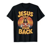 Jesus Has Your Back Retro Christian Hombres Mujeres Niños Camiseta
