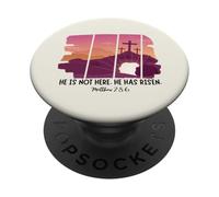 Jesus He is Risen Christian Happy Easter PopSockets PopGrip Adhesivo