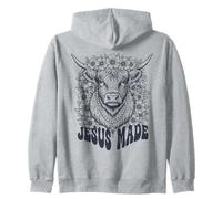 Jesús Hizo Vaca Floral fe Cristiana Occidental Sudadera con Capucha