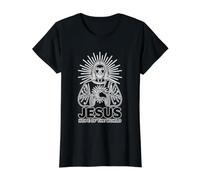 Jesus Hope of The World Camiseta gráfica económica, Mujer, Negro, S