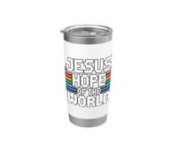 Jesus Hope Of The World Vaso térmico de acero inoxidable de doble pared