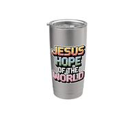Jesus Hope Of The World Vaso térmico de acero inoxidable de doble pared