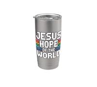 Jesus Hope Of The World Vaso térmico de acero inoxidable de doble pared